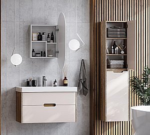 Зеркальный шкаф Акватон Оливия 50 купить в интернет-магазине сантехники Sanbest