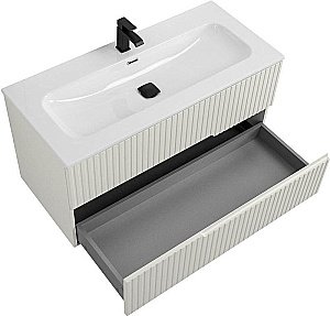 Тумба с раковиной Cezares DUET-N 100 DUET-N-1000-2C-SO-AS-P альпака брашированная для ванной в интернет-магазине Sanbest