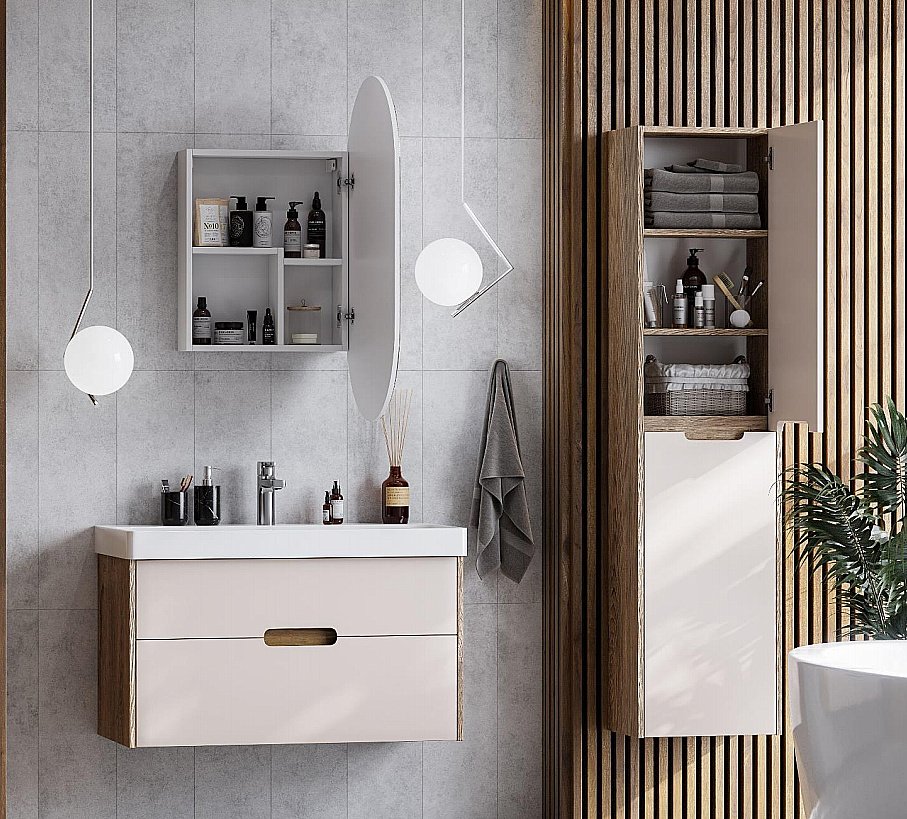 Зеркальный шкаф Акватон Оливия 50 купить в интернет-магазине сантехники Sanbest