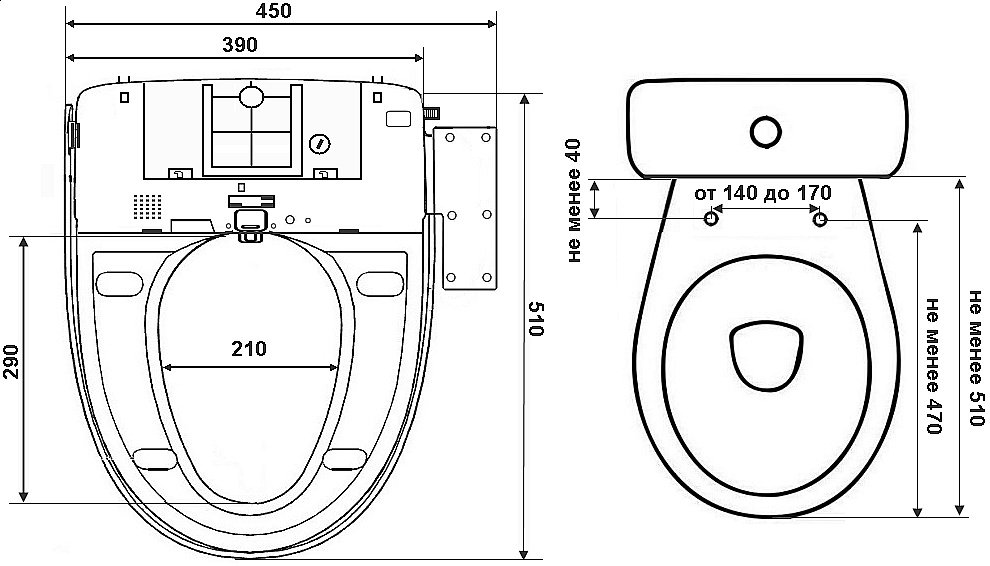 Крышка-биде Timo ТЕ-710 купить в интернет-магазине Sanbest