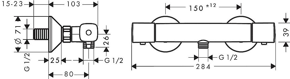 Термостат для душа Hansgrohe Logis Ecostat Universal 13122000 купить в интернет-магазине сантехники Sanbest