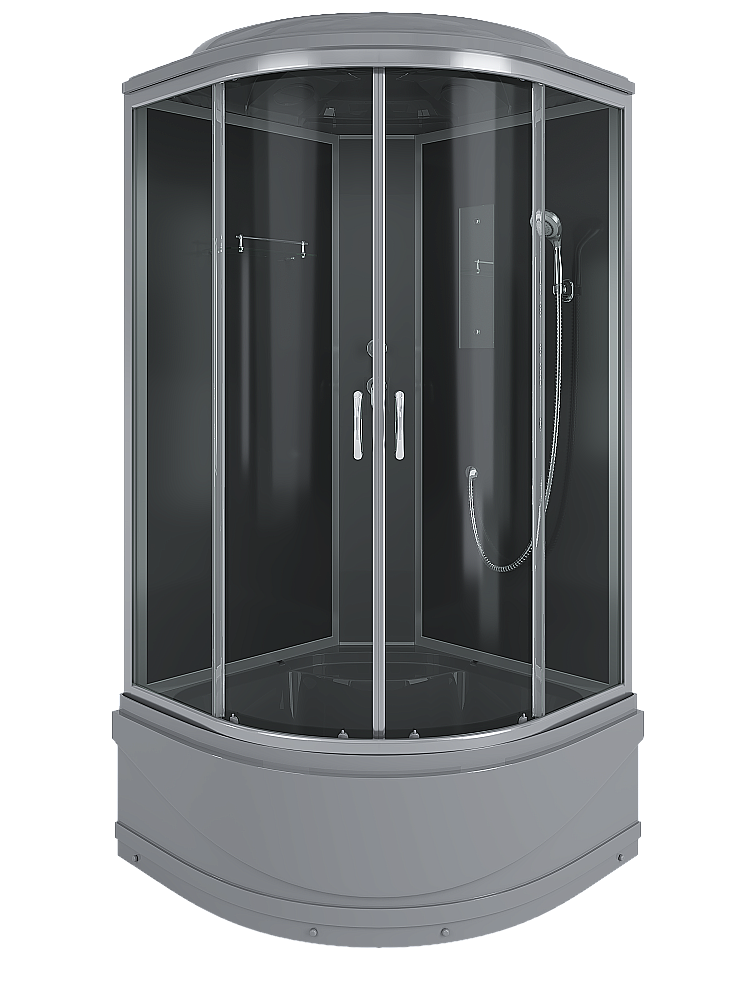 Душевая кабина Erlit ER3510TP-C2-RUS_GRAY 100х100 стекло тонированное/профиль серебристый купить в интернет-магазине Sanbest