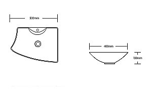 Раковина накладная CeruttiSpa 50 CR7054 белая купить в интернет-магазине Sanbest