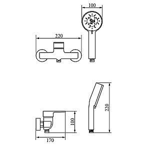 Смеситель для душа Veragio Gritt VR.GTT-7031.CR хром купить в интернет-магазине сантехники Sanbest