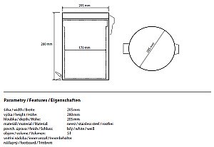 Мусорное ведро Bemeta White 5 л купить в интернет-магазине сантехники Sanbest