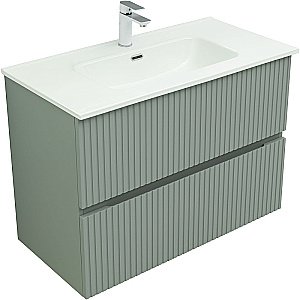 Тумба с раковиной Aquanet Джейн 90 313319 мисти грин для ванной в интернет-магазине Sanbest