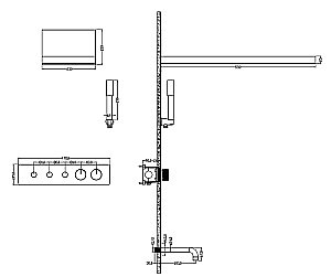 Душевая система Boheme Fusion 131-2-MW белая купить в интернет-магазине сантехники Sanbest
