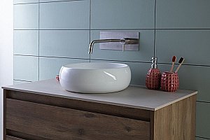 Раковина накладная Aquanet Round-1 36 273679 белая купить в интернет-магазине Sanbest