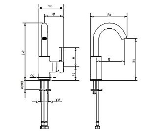 Смеситель для раковины Migliore Fortis 30456 черный купить в интернет-магазине сантехники Sanbest