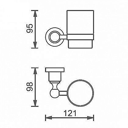 Стакан для зубных щеток Aquanet 3884 купить в интернет-магазине сантехники Sanbest