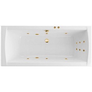 Ванна акриловая  EXCELLENT Aquaria Lux 180x80 LINE золото купить в интернет-магазине Sanbest