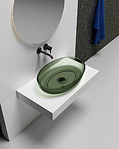 Раковина Abber Kristall AT2801Vesuvian оливковая купить в интернет-магазине Sanbest