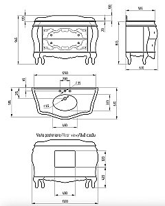 Тумба с раковиной Migliore Valensa 132 белая для ванной в интернет-магазине Sanbest
