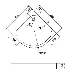 Душевой поддон Gemy ST06T 80x80 белый купить в интернет-магазине Sanbest