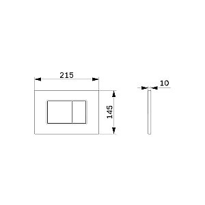 Кнопка для инсталляции AM.PM ProC I070201 Белый глянцевый купить в интернет-магазине сантехники Sanbest