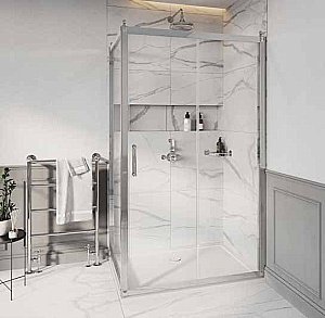 Душевой уголок Burlington C7S/C11 120x70 стекло прозрачное/профиль хром купить в интернет-магазине Sanbest