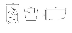 Биде Aquatek Дива AQ1012-00 белое купить в интернет-магазине Sanbest