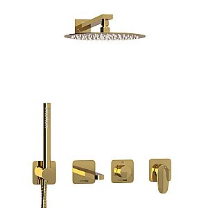 Душевая система WasserKRAFT Neckar 2100 SET2842 золото купить в интернет-магазине сантехники Sanbest