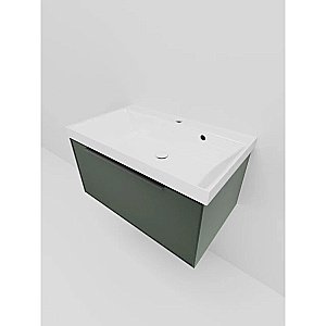 Тумба с раковиной La Fenice Simpla 80 FNC-01-SIM-G-80 серо-зеленая матовая для ванной в интернет-магазине Sanbest