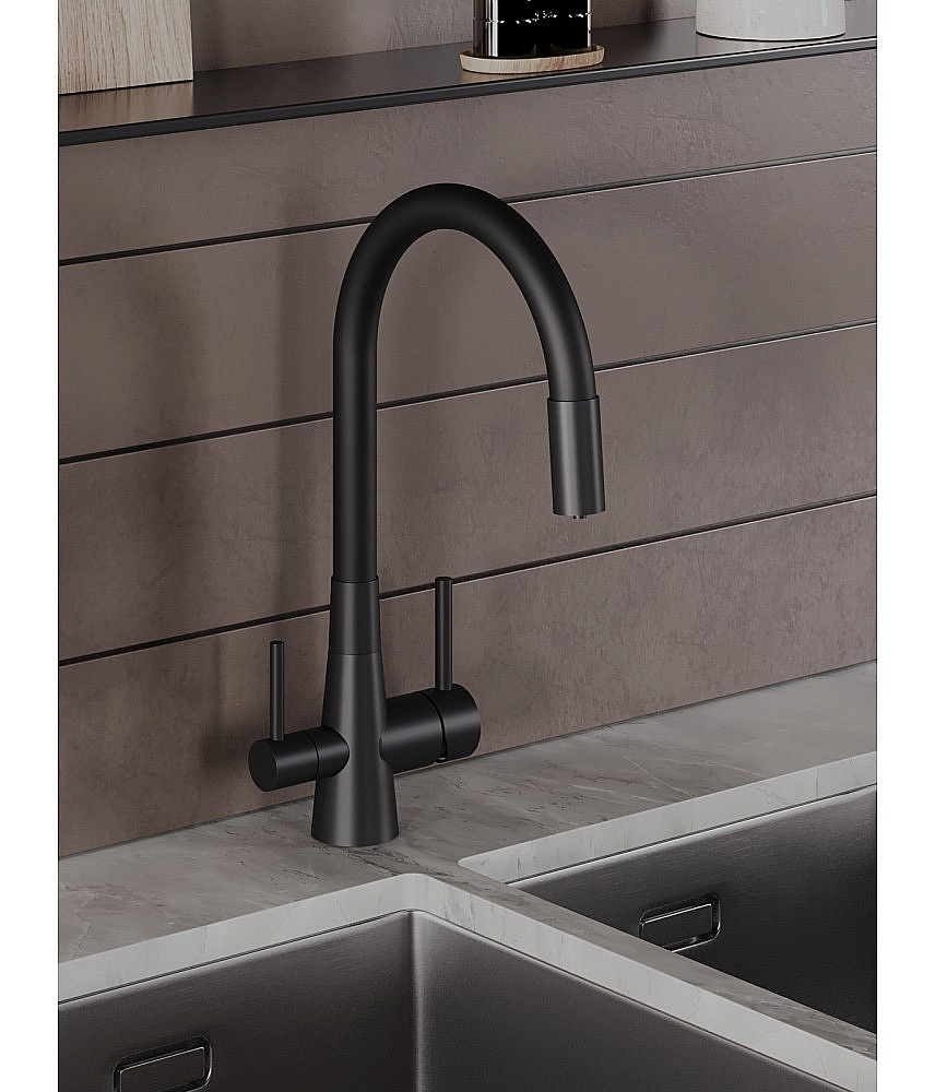 Смеситель для кухни Agger Elegant A3230344 черный матовый купить в интернет-магазине сантехники Sanbest