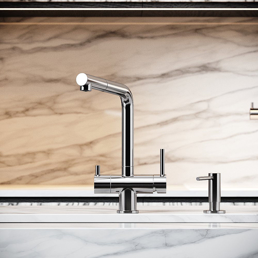 Смеситель для кухни Sancos Spin SC4015BN брашированный никель купить в интернет-магазине сантехники Sanbest