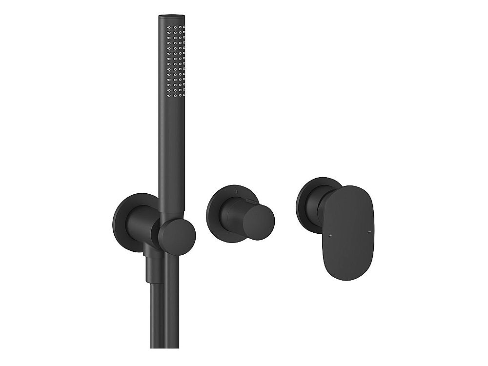 Смеситель для душа Ravak Spring SG 065.20BL.O2+S X070553 черный купить в интернет-магазине сантехники Sanbest