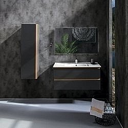 Тумба с раковиной Armadi Art Capolda 100 антрацит для ванной в интернет-магазине Sanbest