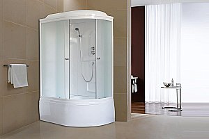 Душевая кабина Royal Bath RB 8120BK1-M 120х80 стекло матовое/профиль белый купить в интернет-магазине Sanbest