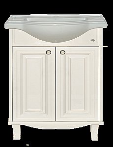Тумба с раковиной напольная Misty Шармель 65 светло-бежевая эмаль для ванной в интернет-магазине Sanbest