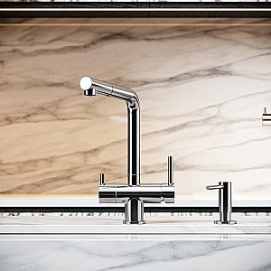 Смеситель для кухни Sancos Spin SC4015BN брашированный никель купить в интернет-магазине сантехники Sanbest