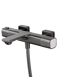 Смеситель для ванны с душевым гарнитуром и термостатом WONZON & WOGHAND SOLID, Темный графит (WW-C2011-A-BGG) купить в интернет-магазине сантехники Sanbest