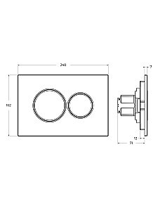 Кнопка для инсталляции Cezares PN1-BTN-NOP черная матовая купить в интернет-магазине сантехники Sanbest