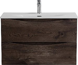 Тумба с раковиной BelBagno MARINO-CER-MINI-800-2C-SO-RNG-P Rovere Nature Grigio для ванной в интернет-магазине Sanbest