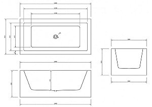 Ванна акриловая ABBER AB9406-1.6 160х80 купить в интернет-магазине Sanbest