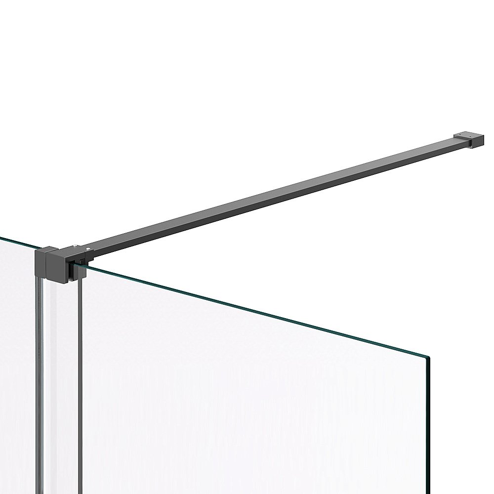 Душевая перегородка Vincea Walk-In VSW-1WSL120GSGM 120 профиль вороненая сталь/стекло янтарь купить в интернет-магазине Sanbest