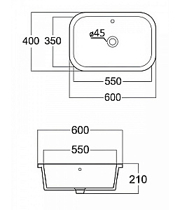 Раковина Agger ASB03600 белый глянец купить в интернет-магазине Sanbest