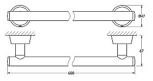 Полотенцедержатель FBS Vizovice 60 VIZ 032 купить в интернет-магазине сантехники Sanbest