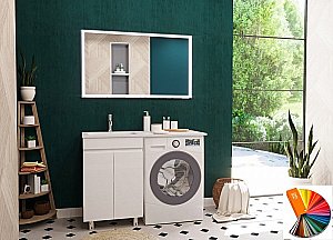 Тумба с раковиной Эстет Barcelona Luxe 120 любой цвет тумбы и раковины под заказ для ванной в интернет-магазине Sanbest