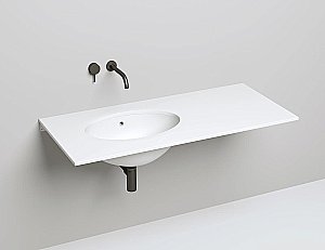 Раковина врезная снизу столешницы Salini MAREA 12 1101209M 54,5 из искусственного камня S-Stone, белая матовая купить в интернет-магазине Sanbest