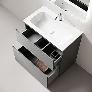 Тумба с раковиной Sancos FOLK Floor FL80FES/CN7012 80 Ergraut soft для ванной в интернет-магазине Sanbest