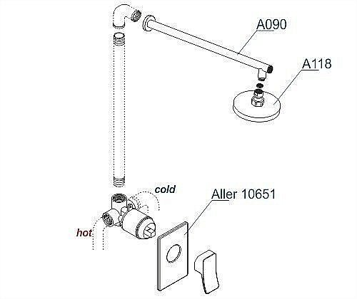 Душевая система WasserKRAFT Aller 1060 A12118 купить в интернет-магазине сантехники Sanbest