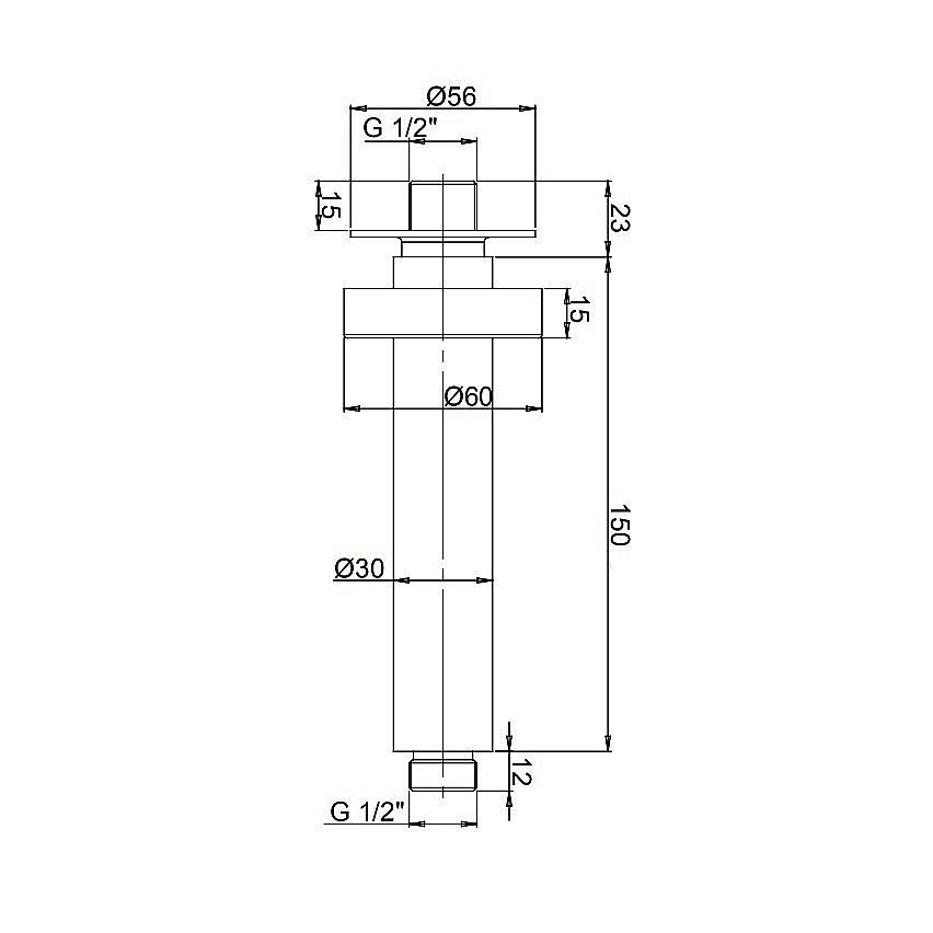 Держатель верхнего душа PAINI 50CR744T615BI хром купить в интернет-магазине сантехники Sanbest