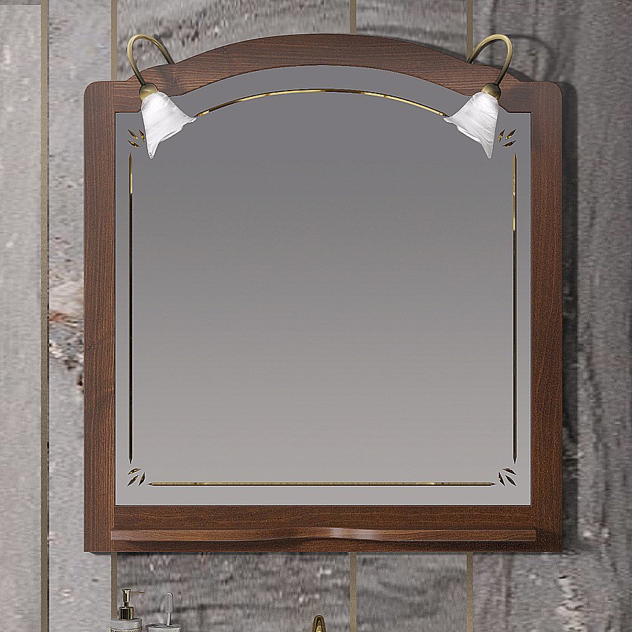 Зеркало Опадирис Лоренцо 100 00-00007042 светлый орех в ванную от интернет-магазине сантехники Sanbest