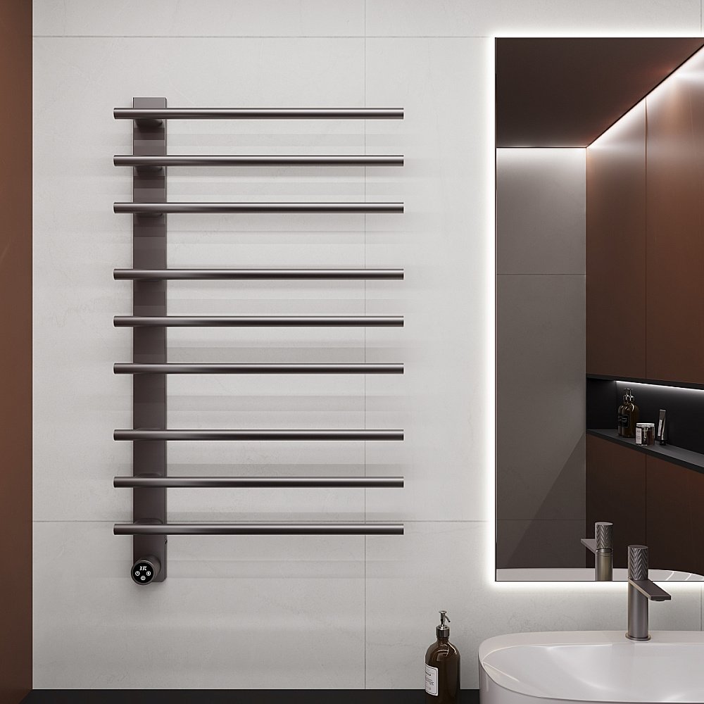 Полотенцесушитель электрический Vincea VTD-2SC3GM вороненая сталь купить в интернет-магазине сантехники Sanbest