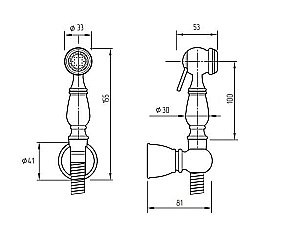 Гигиенический душ Migliore Laura 32317 золото купить в интернет-магазине сантехники Sanbest
