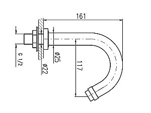 Излив на ванну Rav-Slezak VOD6201 хром купить в интернет-магазине сантехники Sanbest