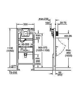 Инсталляция для писсуара Grohe Rapid SL 38803001 купить в интернет-магазине сантехники Sanbest
