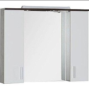 Зеркало со шкафом Aquanet Тиана 90 венге/белый в ванную от интернет-магазине сантехники Sanbest