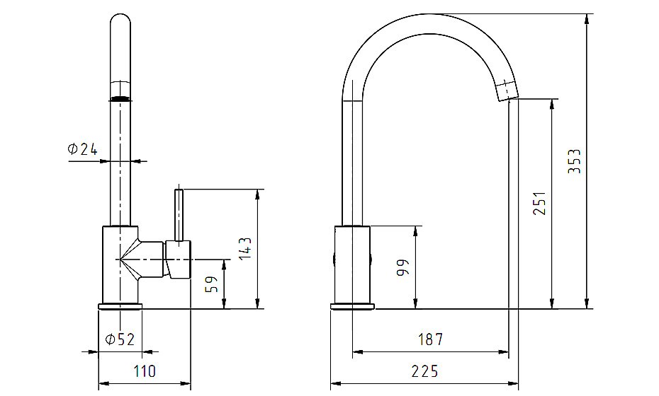Смеситель для кухни Migliore CUCINA Fortis 31561 черный матовый купить в интернет-магазине сантехники Sanbest