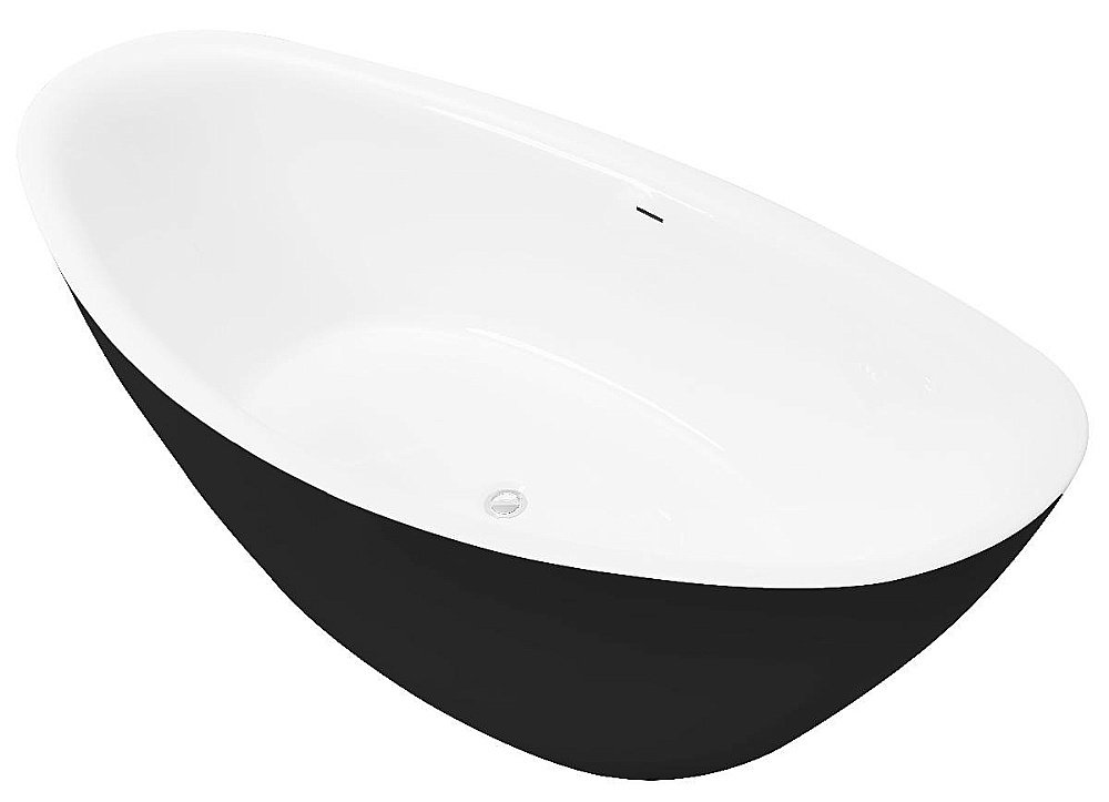 Ванна акриловая Grossman Galaxy GR-1402MB 180х85 белая, черная матовая купить в интернет-магазине Sanbest